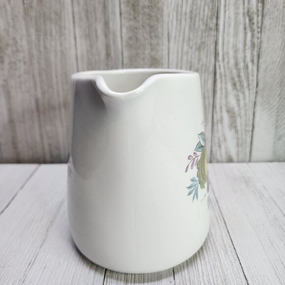 Vintage MCM Arabia Finland Pitcher Ceramic White Grapes Design  5'' Tall - Picture 2 of 8